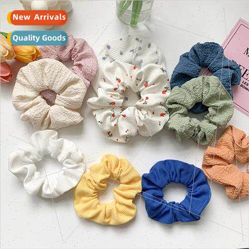 Korea new solid color large intestine hair circle wind Mori