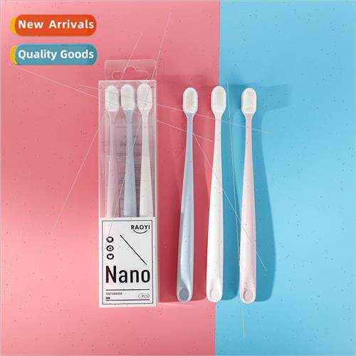 Macaroon Toothbrush Nano licone 3pcs Home Oral Cleaning Adul