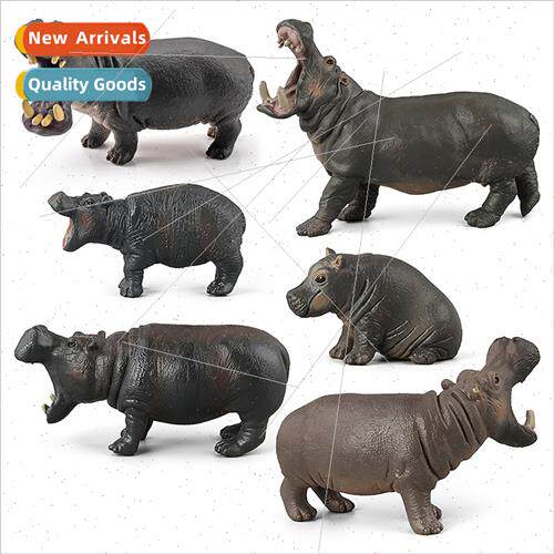 Hot simulation wild hippo model African standing sting fat h