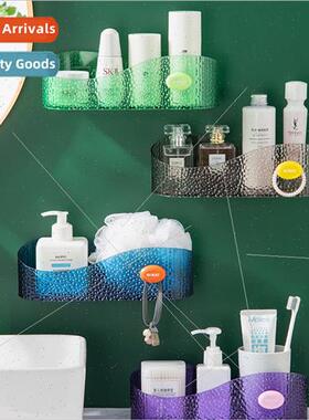 Creative bathroom no-hole hammered shelf kchen wall mounted