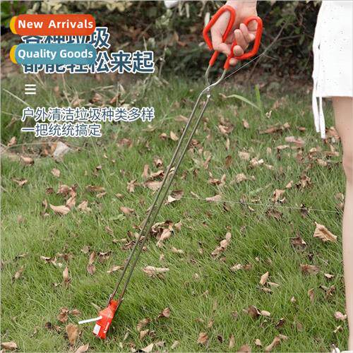 Extended stainless steel fire poker clip garbage clip sanati