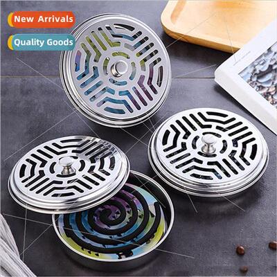 Mosquo coil box stainless steel ash tray indoor fireproanti-