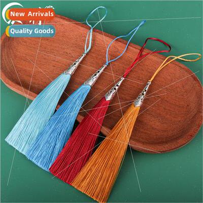 Alloy pointed cap tassel earrings spike diy bag keychain car