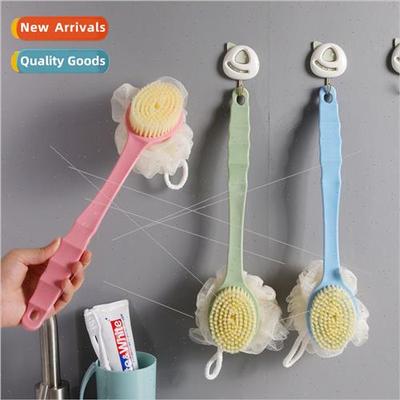 Double-sided long handle soft bristles wh shower flower 2-in
