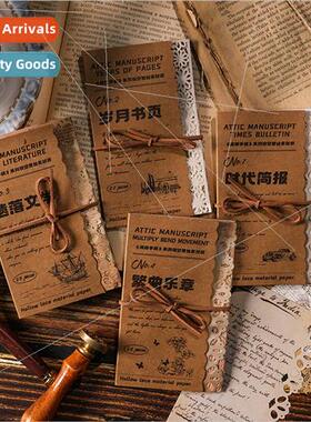 Attic manuscript material paper vintage English letters hand