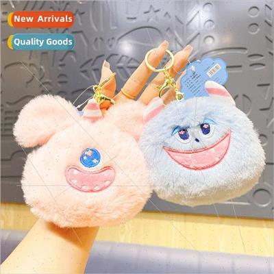 Big eyes boy coin purse plush cute bag small pendant student