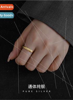 s925 silver vintage ring female tune gathering money coin si