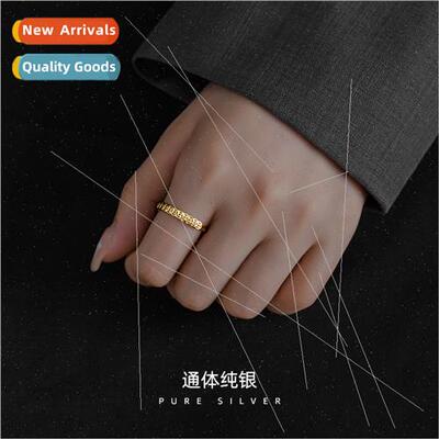 s925 silver vintage ring female tune gathering money coin si