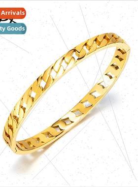 2023 Europe Vintage Openwork Chain Rose Gold Plated Stainles