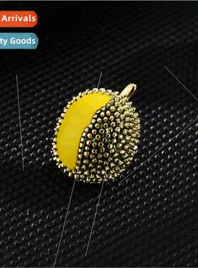 Cute spring summer durian lapel pin anti-glare stabbing hors
