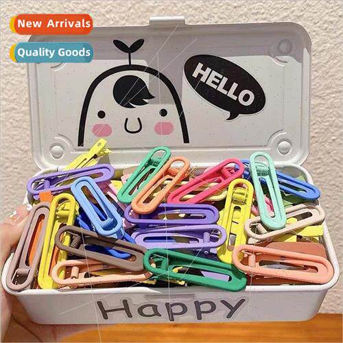 Girls matte cute candy color hair clips gradient color side