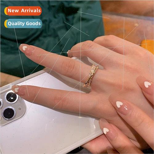 Stone ring niche ins tide adjustable not lose color opening