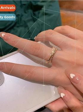 Stone ring niche ins tide adjustable not lose color opening