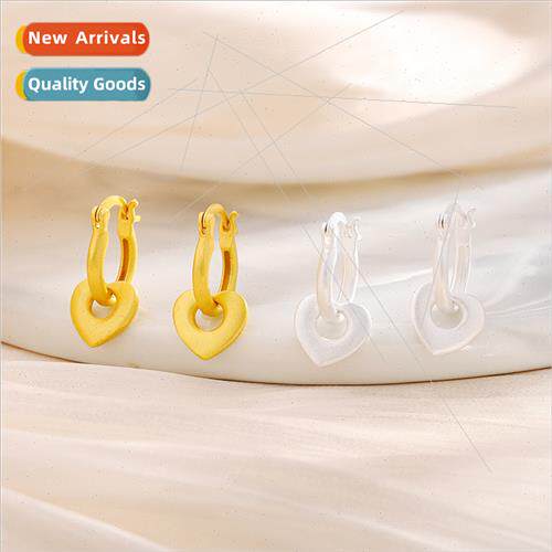 Love heart matte earrings can be two wear Spice Girls earrin