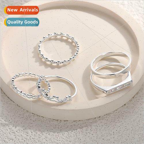 ring solid closed s999 silver ring women niche 2023 new fing