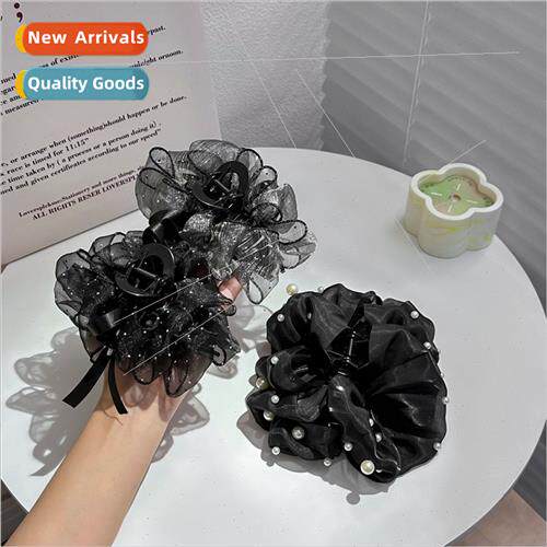 Mesh Cloud Bubble Bow Grab Clip Back Head Plate Hair Clip La
