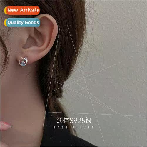 925 silver unicorn earrings female simple niche ins cold win