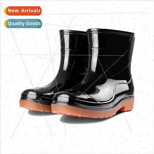 wear-resistant black oxds low-top short rain shoes rain boot