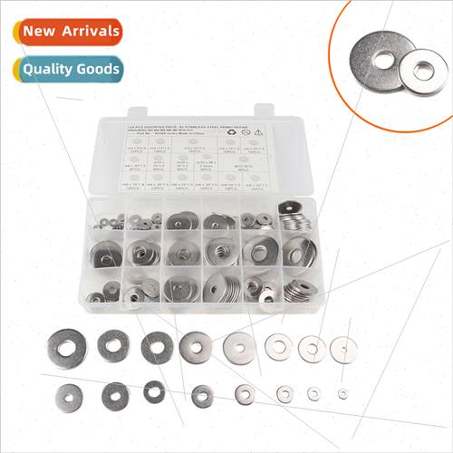 165pcs boxed Stainless metal round gaskets thickened enlarge