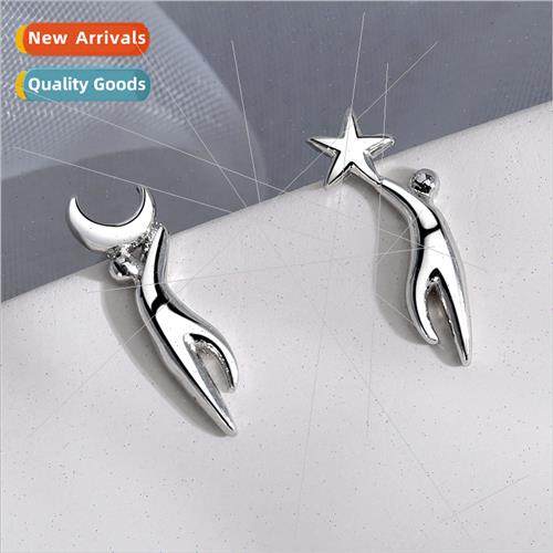 Star moon earrings tide sweet students female earrings carto