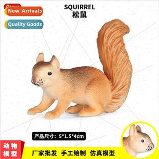 solid static animal rodent model toys squirrel sandbox micro