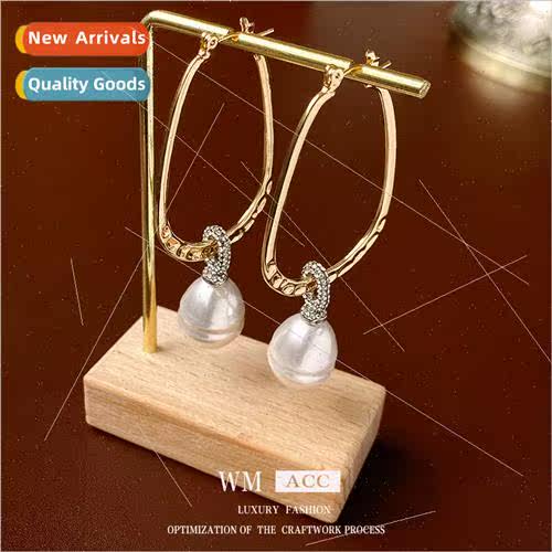lver pin wh diamond pearl geometric earrings earrings buckle