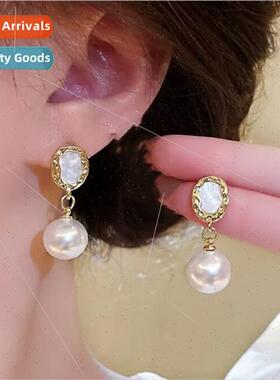 925 silver needle French earrings new 2023 gentle wind ins f