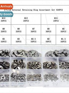 450PCS Boxed 304E Type Circlip Retaining Ring 1.5-15mm Combi