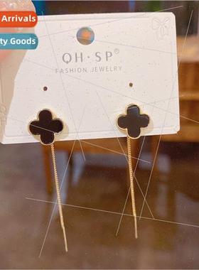 New four-leaf flower earwire delicate small earrings fashion