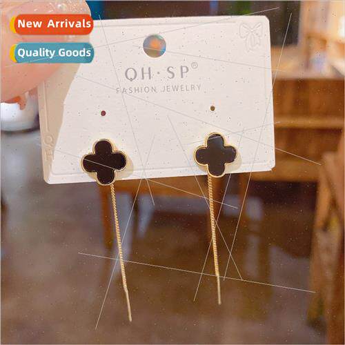 New four-leaf flower earwire delicate small earrings fashion