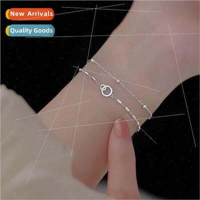 Double Layers Stacked Loop Bracelet Women che Minimalist 202