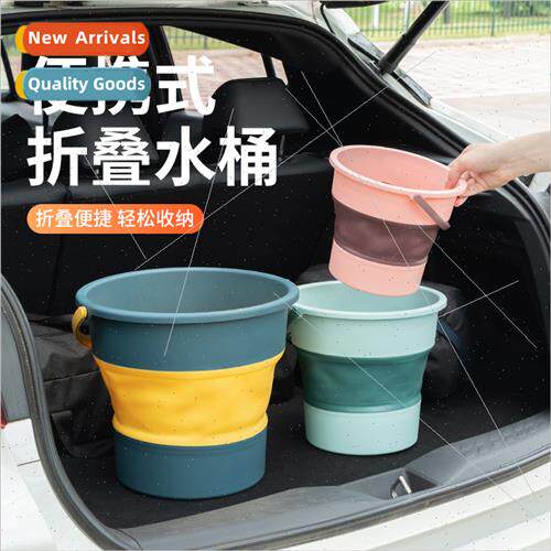 Folding Bucket Outdoor Fishing Bucket ze Car Travel Car Wash
