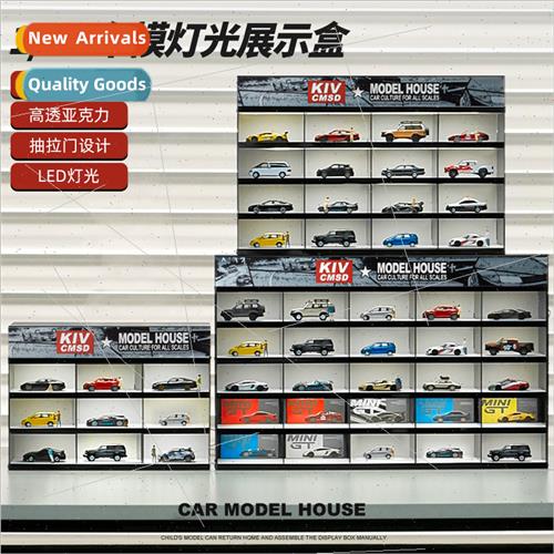 1/64 multi-layer acrylic box car model dolls toys dolls mode