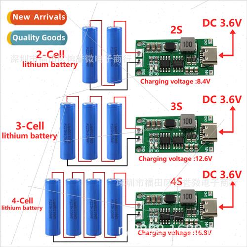 2S 3S 4S 1A 2A 4A Type-C to 8.4V 12.6V 16.8V Boost-ion Batt