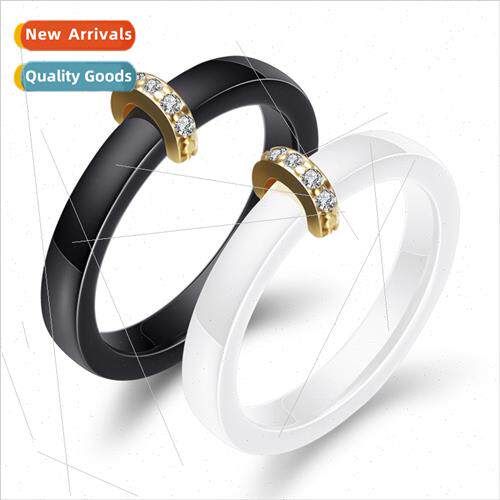 Hair Europe Ceramic 3MM mple Zirconia Black Whe Couple Semi-