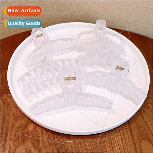 Frosted transparent hair clips female summer back head grab