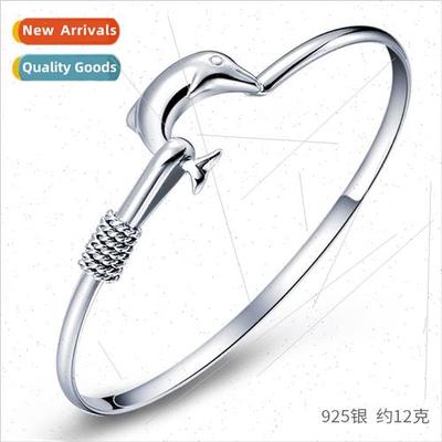 s925 silver dolphin bracelet live hKorea jewelry bracelet je