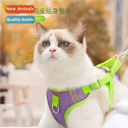 Undershirt Dog Leash Cat Small Dog Teddy Chest Back Walking