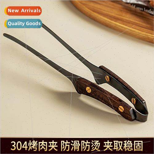 304 outdoor vintage barbecue grill clamps wooden handle barb