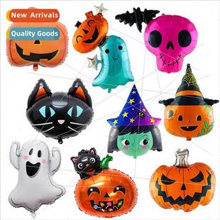 New large pumpkin ghost shape aluminum film balloon Hallowee