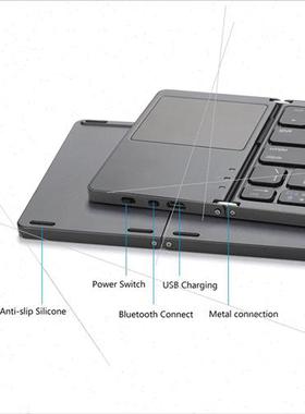 Three folding bluetooth keyboard portable cell phone tablet