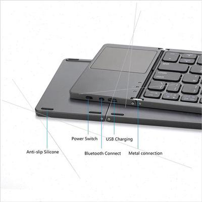 Three folding bluetooth keyboard portable cell phone tablet