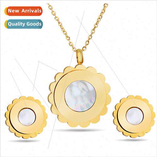 Europe simple hundred wh tanium steel round gold necklace si