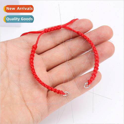 DIY hand-woven flat knot red rope semi-finished bracelet sta