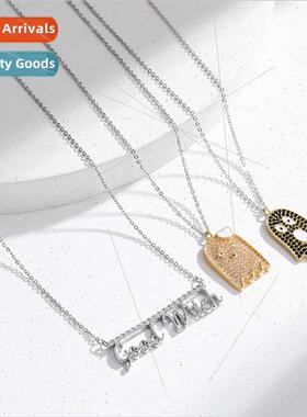 letter pendant ghost pendant ins zirconia Korea cute stackin