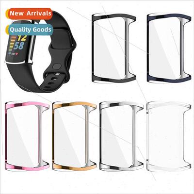 适用Fitbit charge5 protective case tpu full package plating