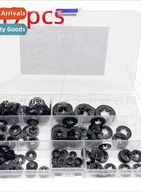 317pcs boxed 65manganese steel plummer ring M3-M12 black bea