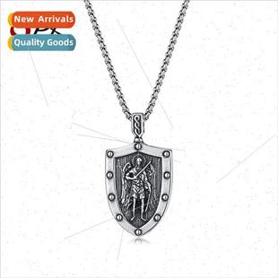 Europe shield warrior sta steel angel tanium hop hip pendant