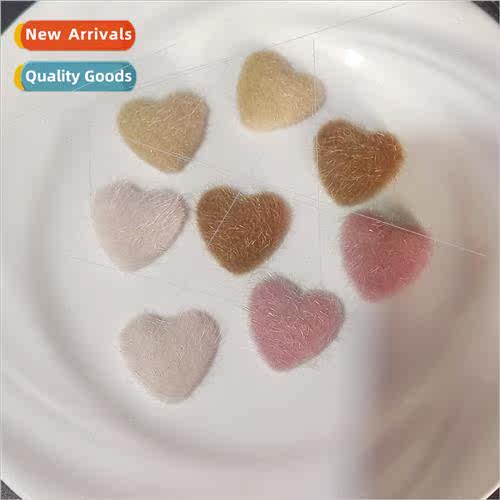 Autumn winter love heart furry earrings female ins tide Kore