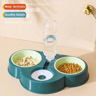 New Pet Drinking Bowl Set Cat Three Bowls Neck Guard Feeding